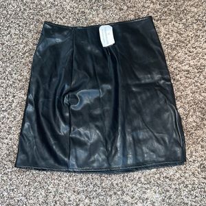 Black pleather skirt